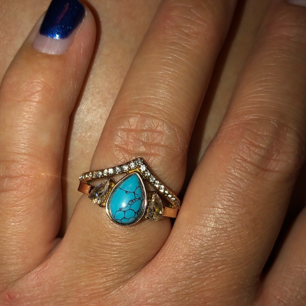 Size 7 blue rock ring